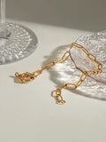 Bracelet chaîne, plaqué or 18 carats, acier inoxydable
