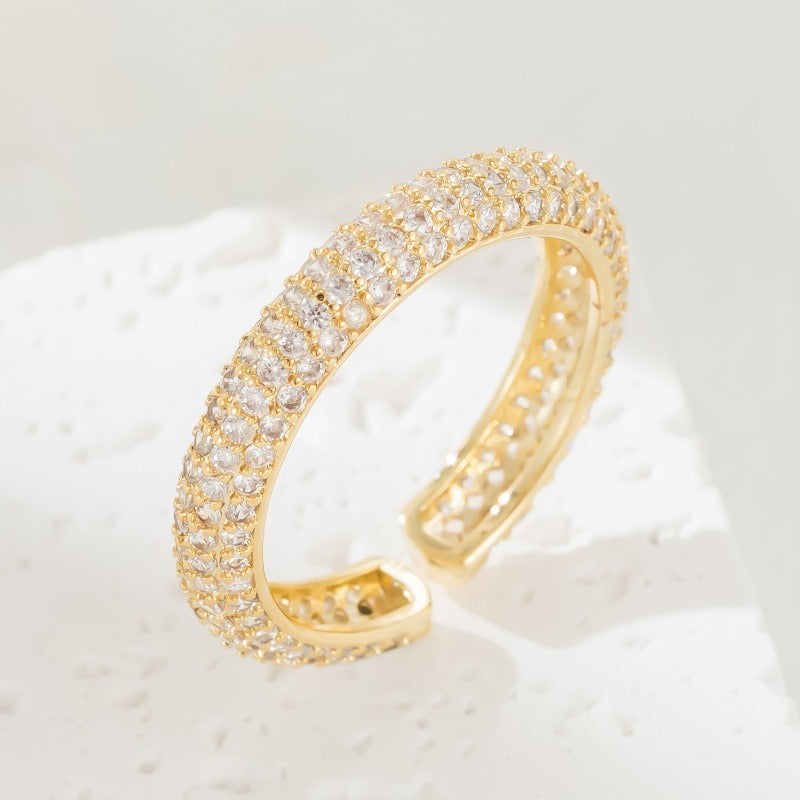 Bague de mariage ouverte, plaquée or
