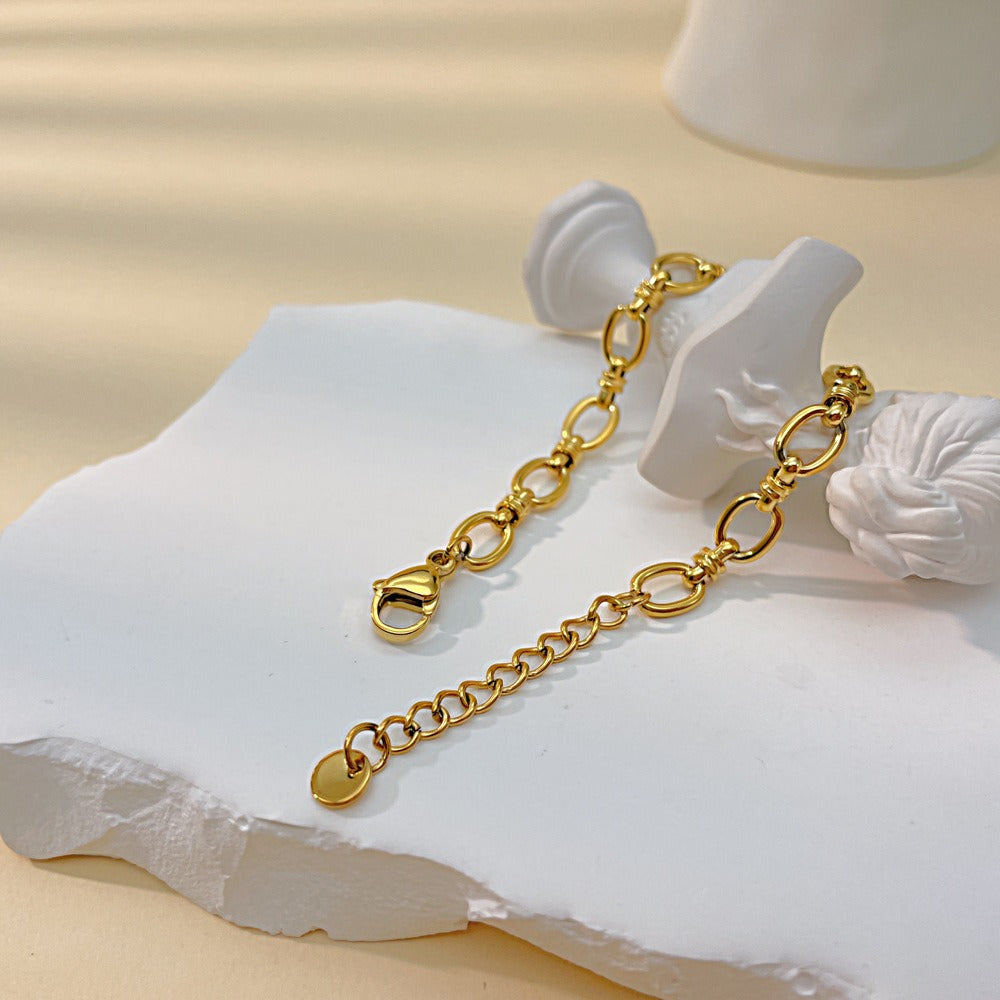 Bracelet chaîne simple, acier inoxydable