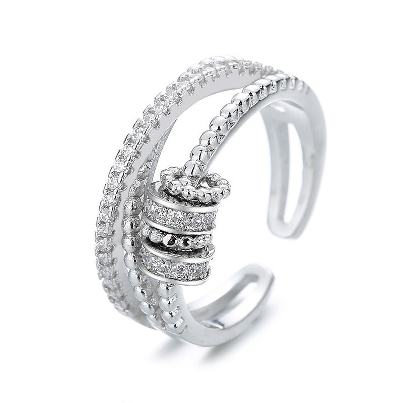 Bague anti-stress flexible multi-anneaux
