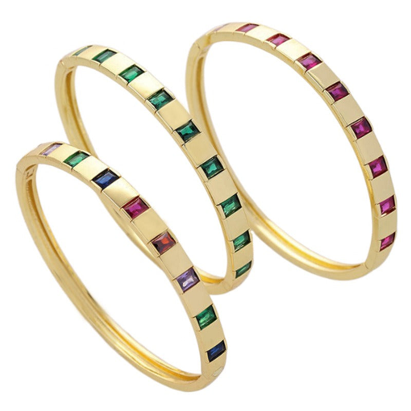 Bracelet géométrique zircon