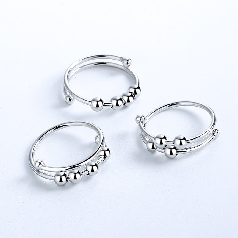 Bague/bracelet anti-stress à perles géométriques