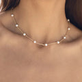 Collier perles d'eau douce, plaqué or 18 carats