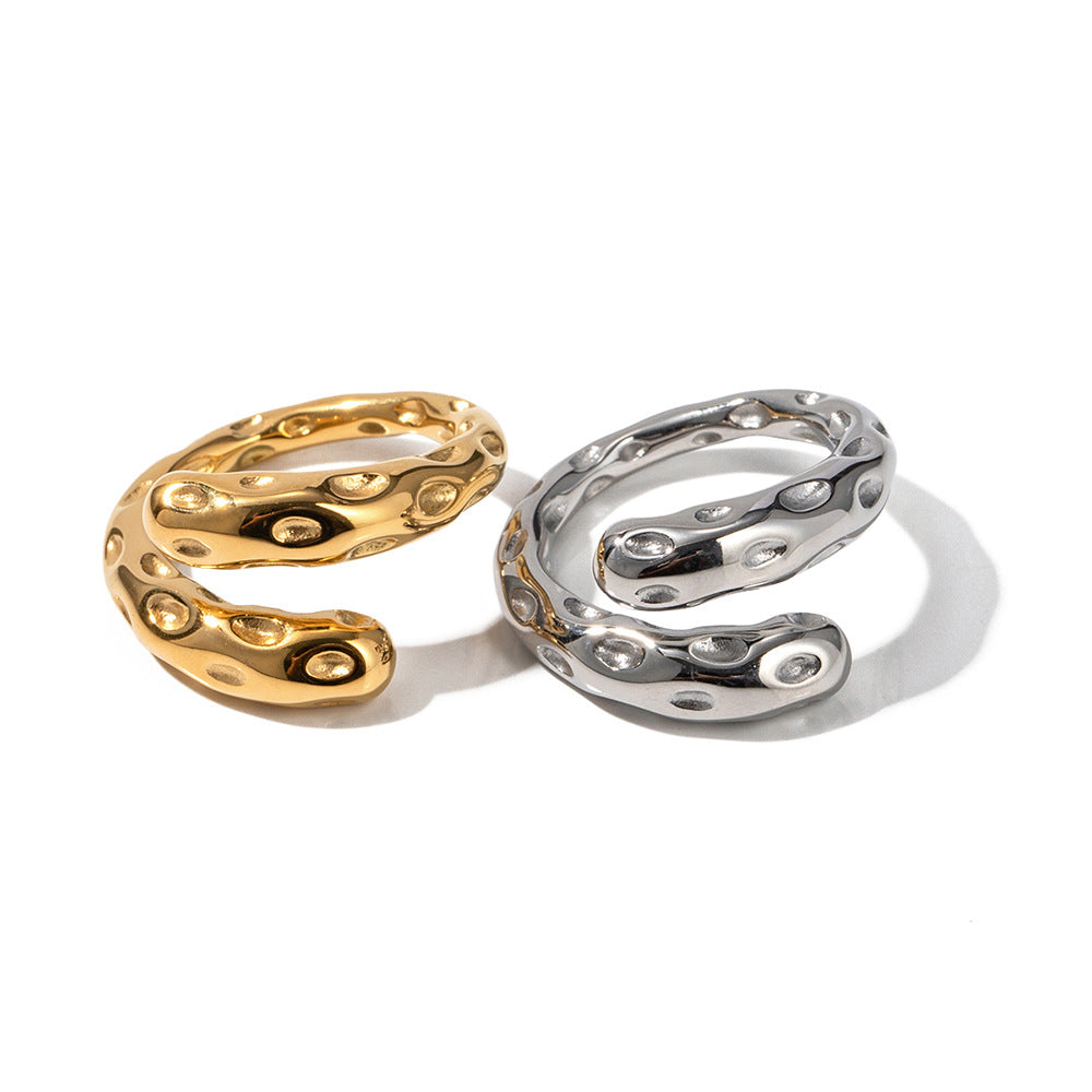 Bague statement asymétrique contemporaine