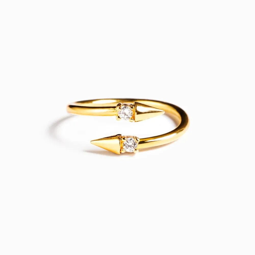 Bague croisée zircon, argent 925