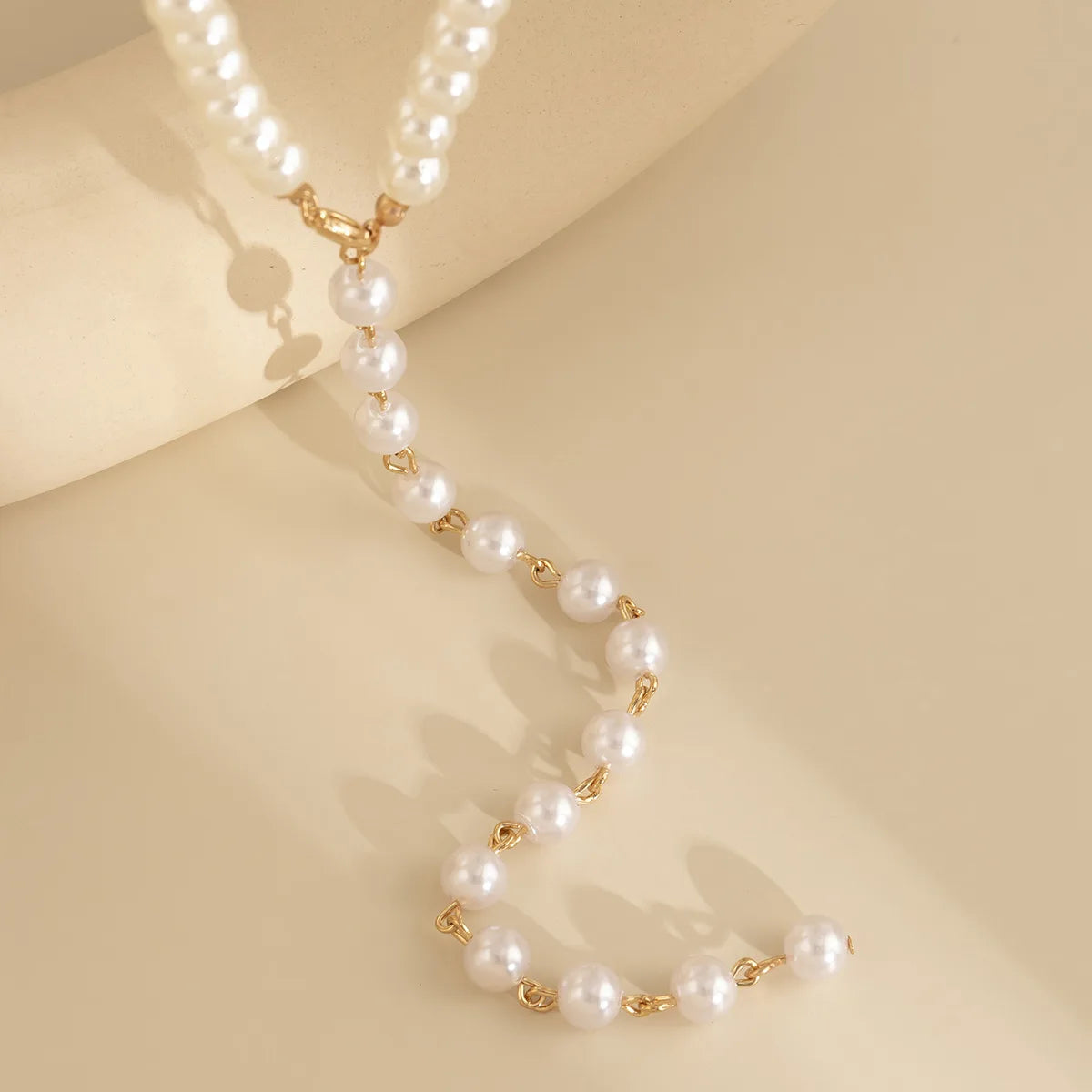 Collier long frangé perles, style rétro