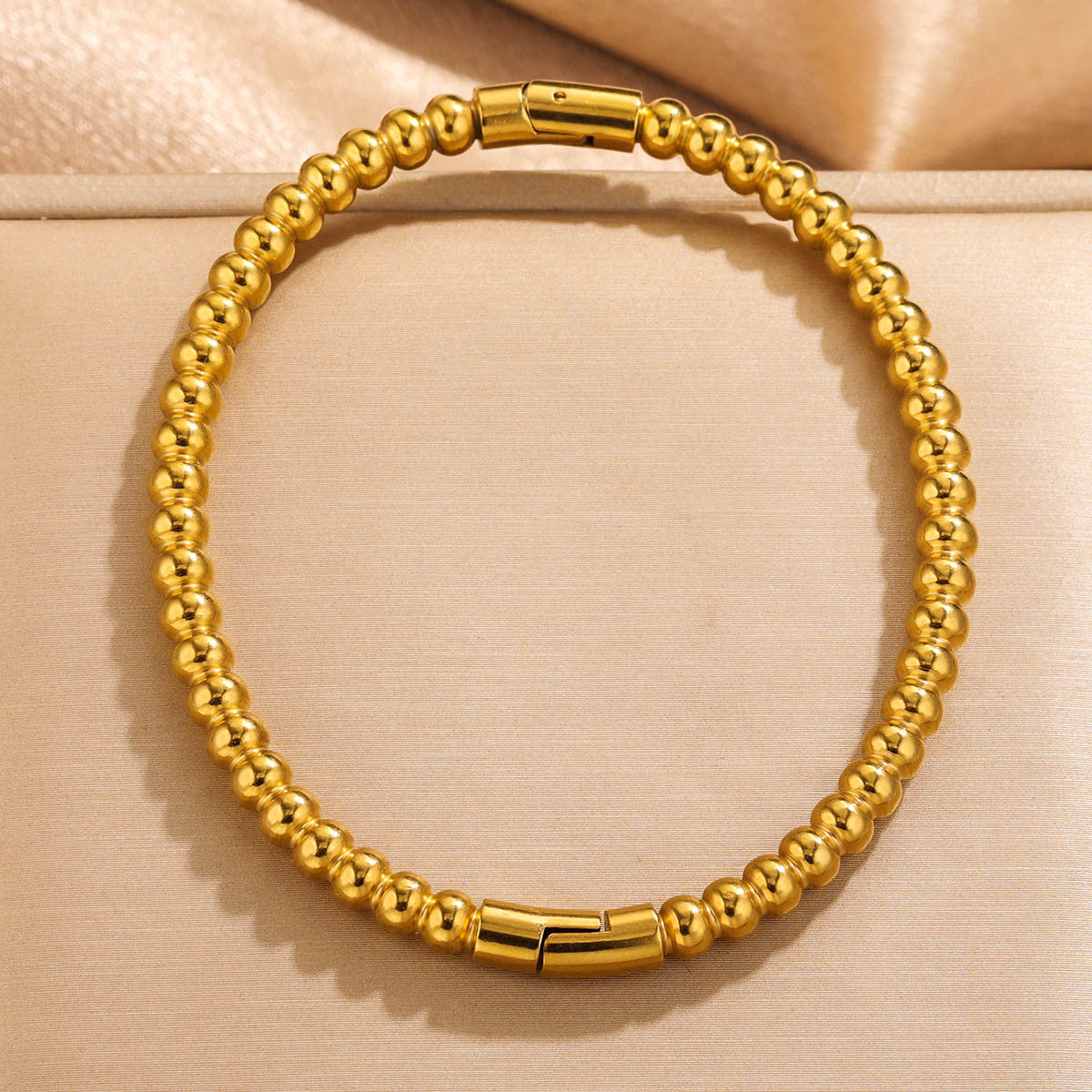 Bracelet bambou, acier titane