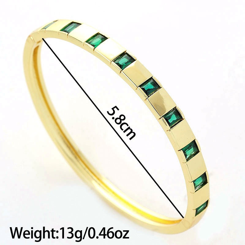 Bracelet géométrique zircon