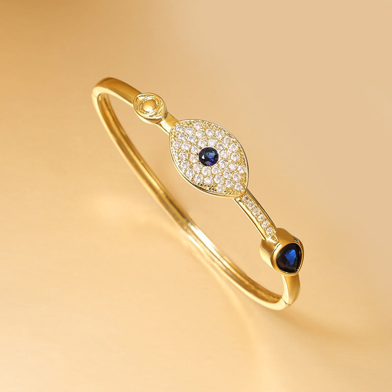 Bracelet zircon serti, style hip-hop