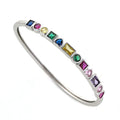 Bracelet cœur géométrique coloré, cuivre
