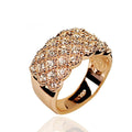 Bague large scintillante bicolore