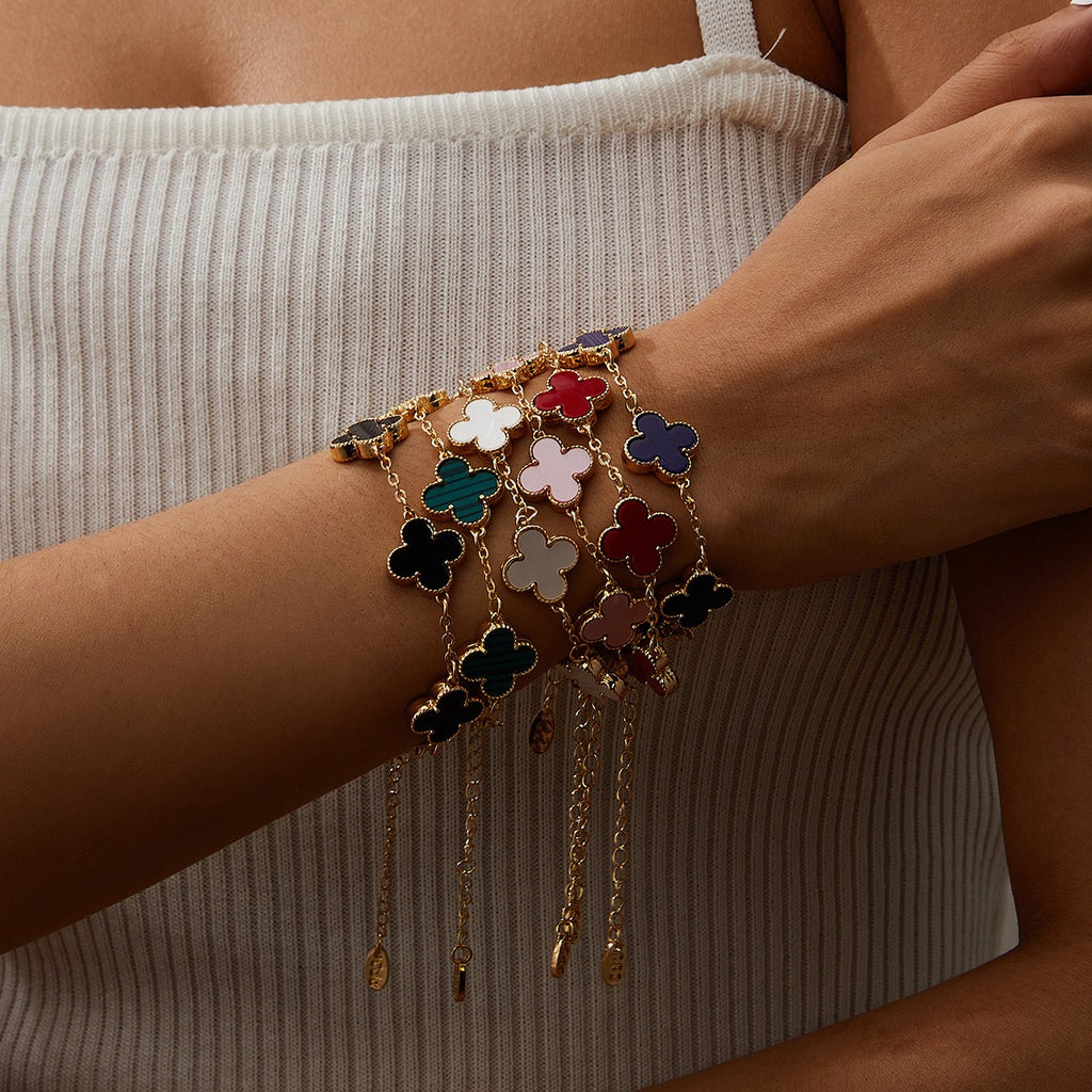 Bracelet trèfle porte-bonheur