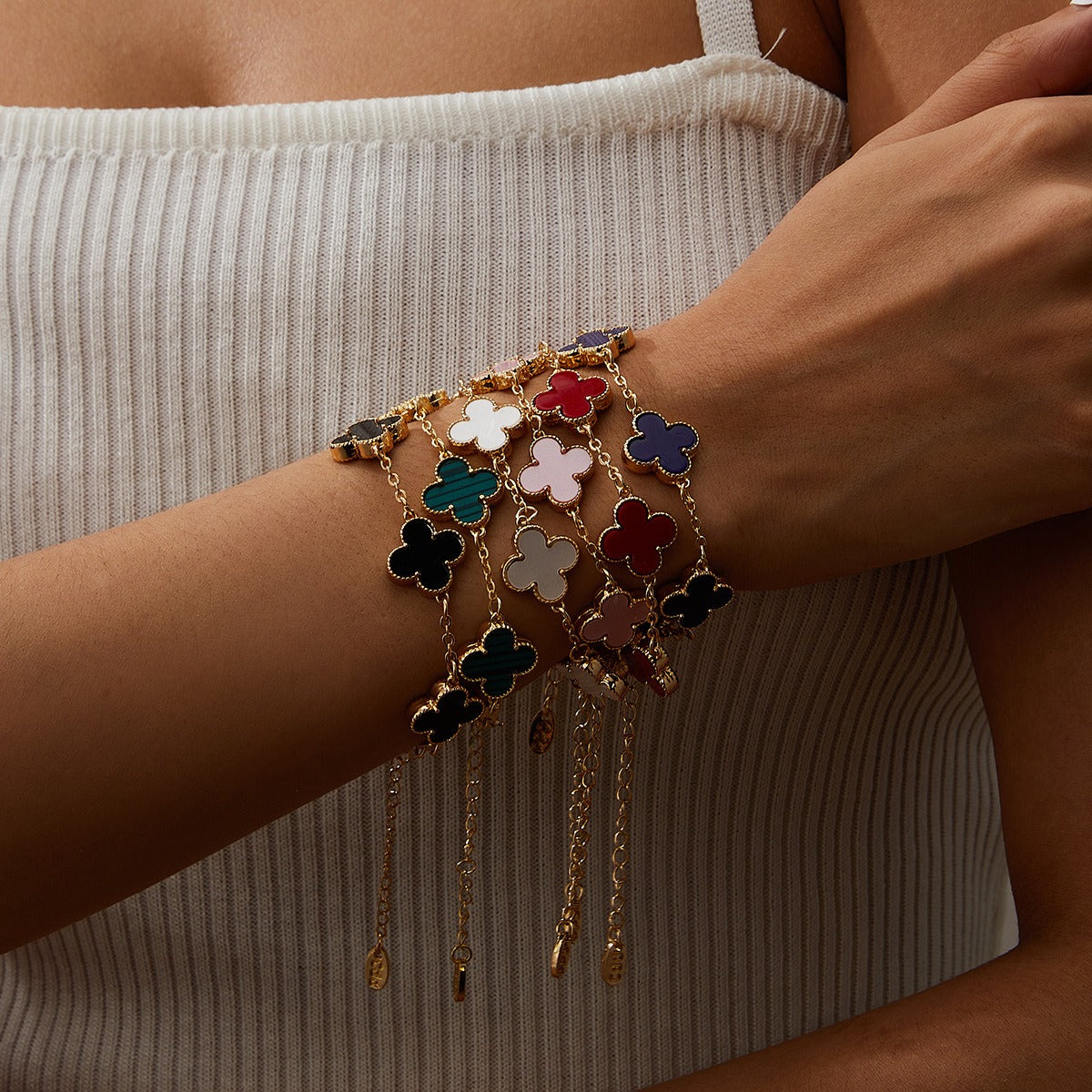 Bracelet trèfle porte-bonheur