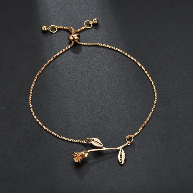 Bracelet infini cristal ajustable, argenté
