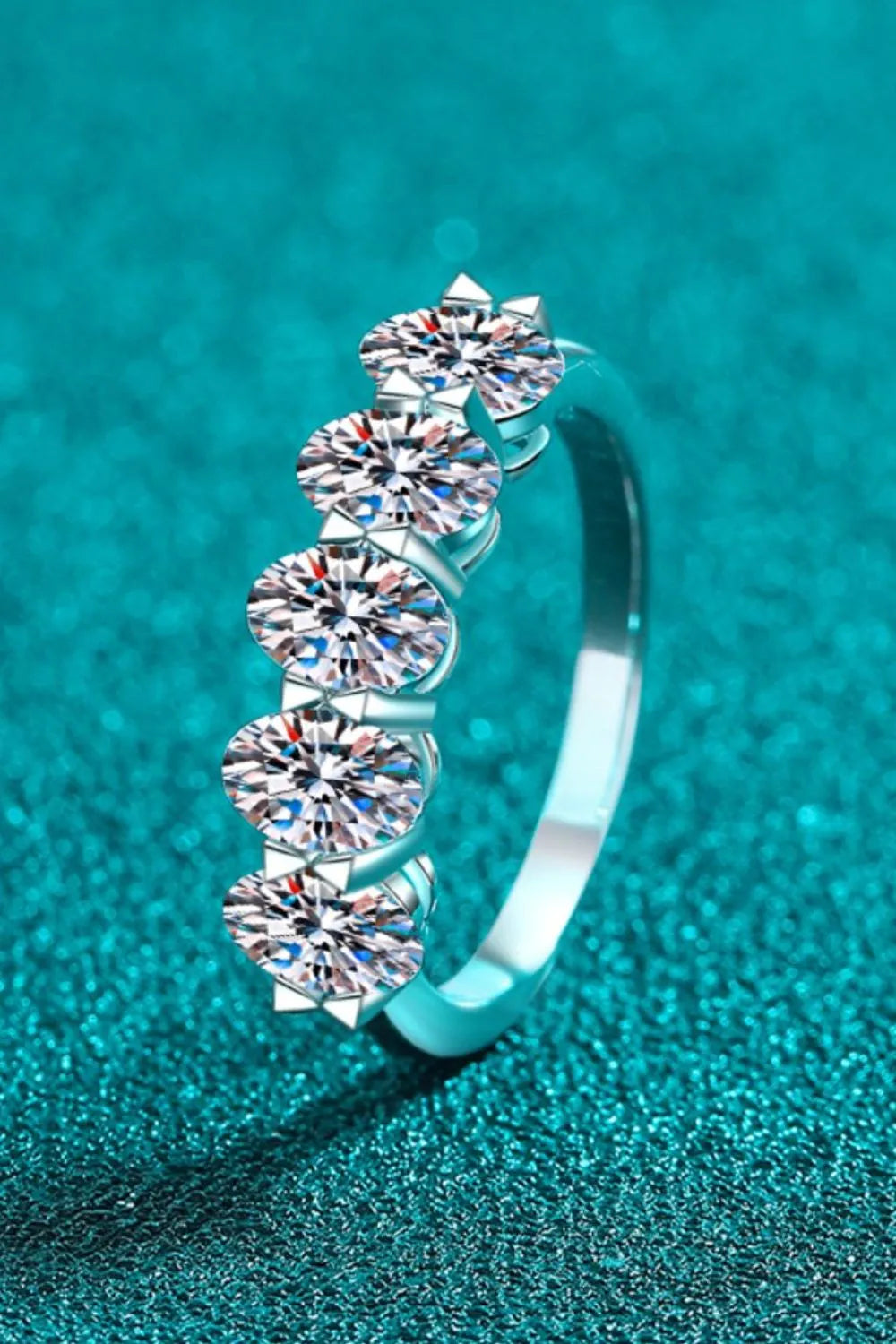 Bague moissanite 2,5 carats, argent 925