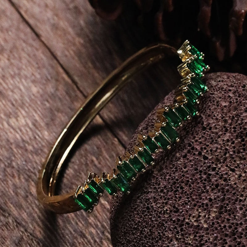 Bracelet zircon scintillant, cuivre