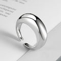 Bague ouverte arc géométrique, argent