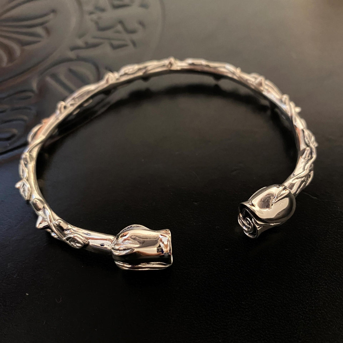 Bracelet frangé cœur rétro, argent 925