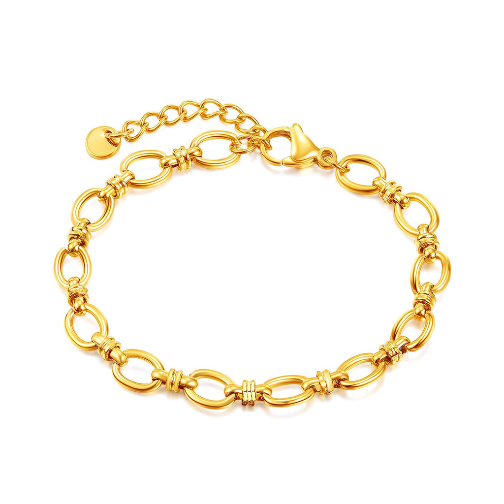 Bracelet chaîne simple, acier inoxydable