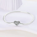 Bracelet cœur perlé, argent 925