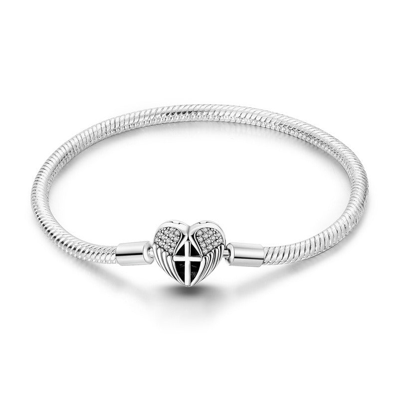 Bracelet pendentif main et œil, argent 925