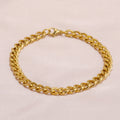Collier chaîne cubaine épaisse, plaqué or