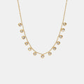 Collier zircon blanc, acier titane