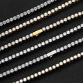 Bracelet chaîne tennis 4mm zircon, style hip-hop homme