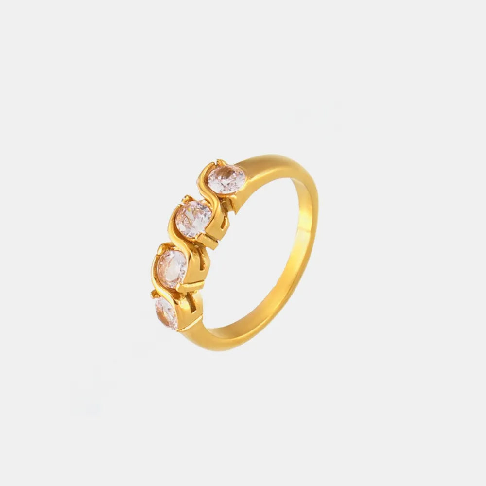Bague style élégant intemporel, acier inoxydable
