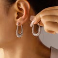 Boucles d'oreilles en U, acier titane