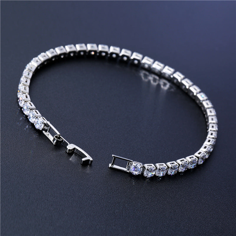 Bracelet zircon, style hip-hop