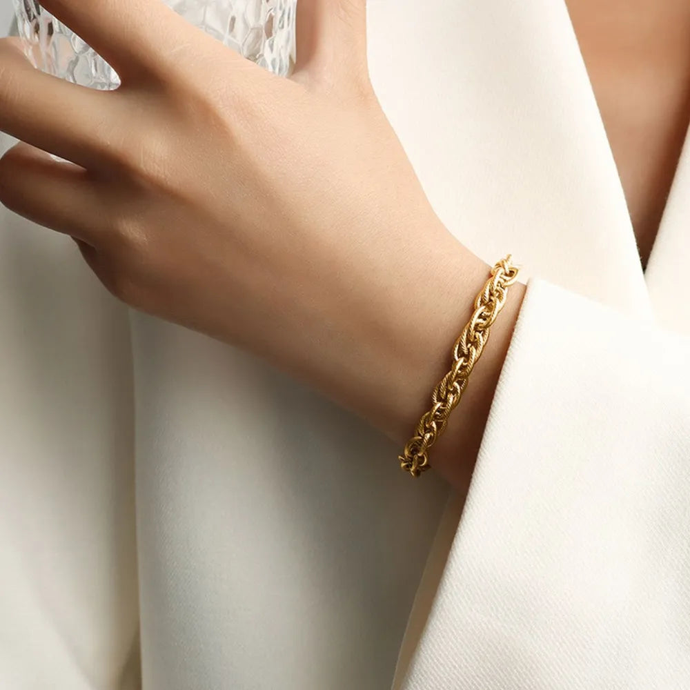 Bracelet chaîne, acier titane