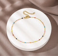 Bracelet de cheville perles colorées, style bohème