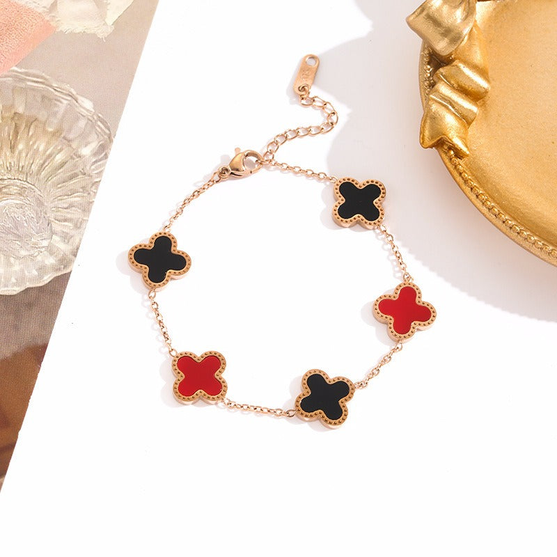 Bracelet trèfle porte-bonheur