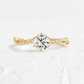 Bague vague tressée zircon, argent 925