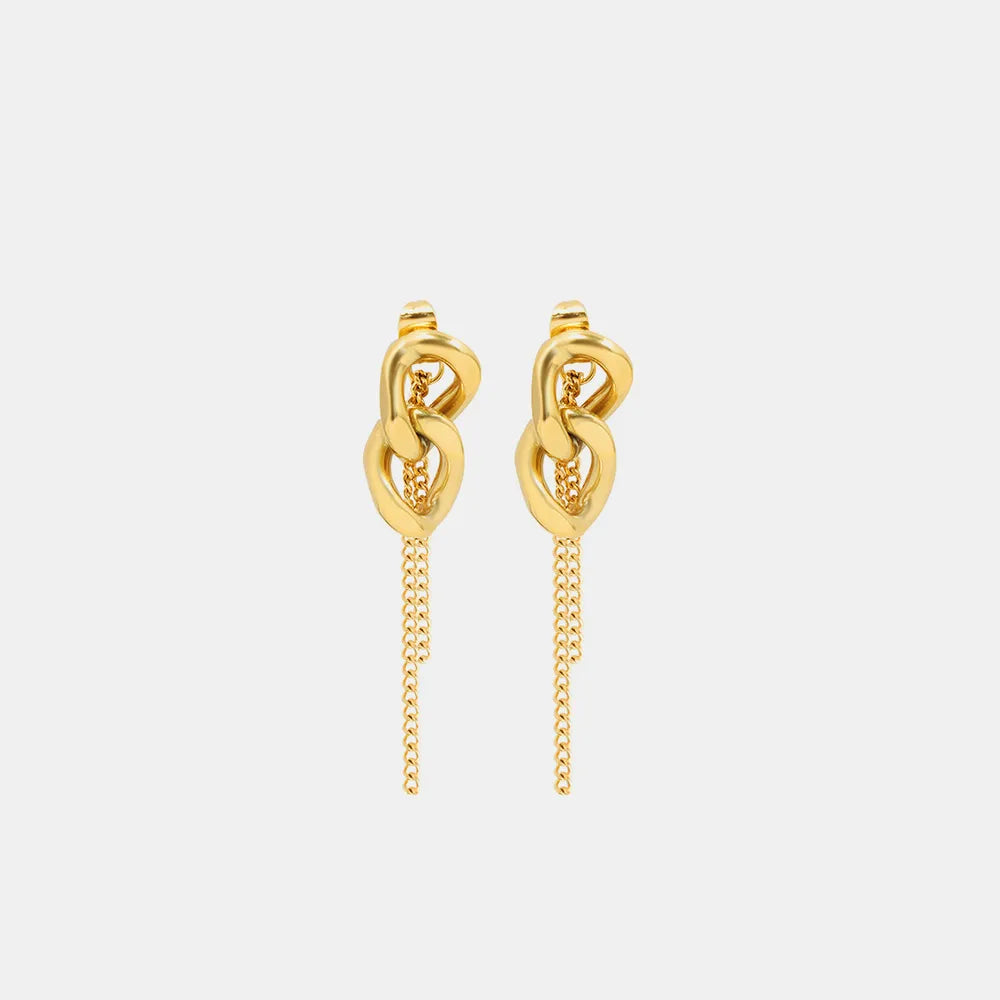 Boucles d'oreilles chaîne, acier titane