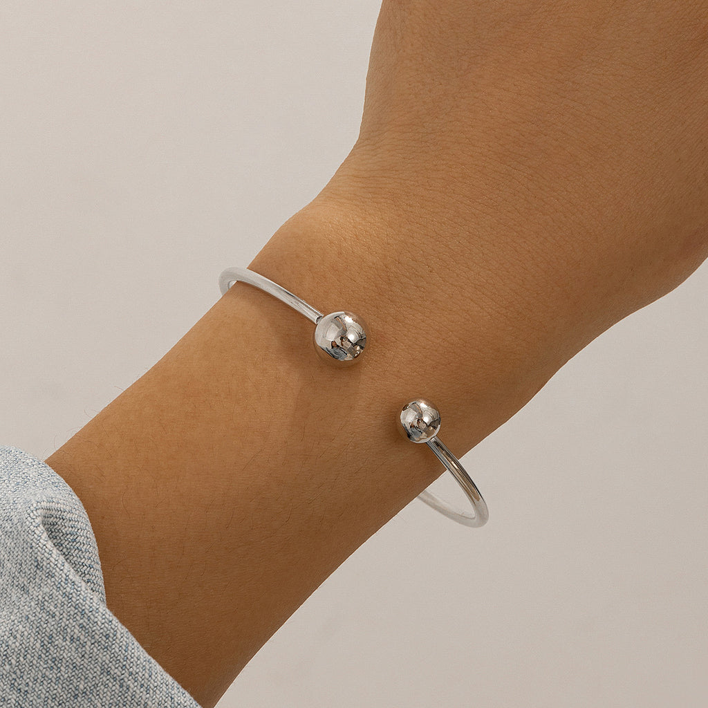 Bracelet ouvert double nœud ajouré, style commuter