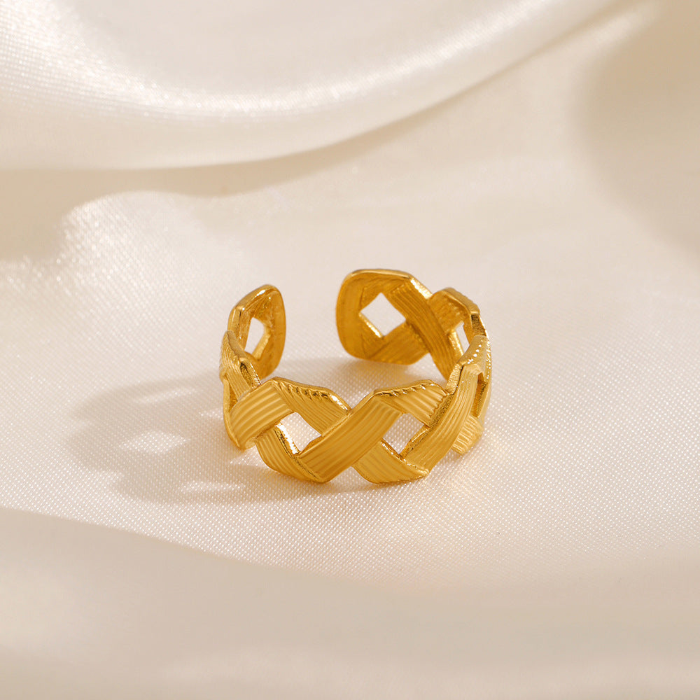 Bague ajustable personnalisée, style tendance