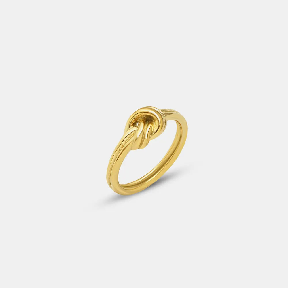 Bague nœud, acier titane