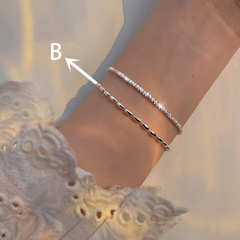 Bracelet gypsophile scintillant, argent 925