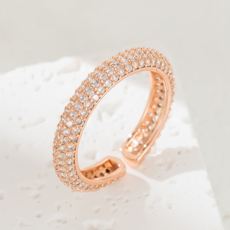 Bague de mariage ouverte, plaquée or