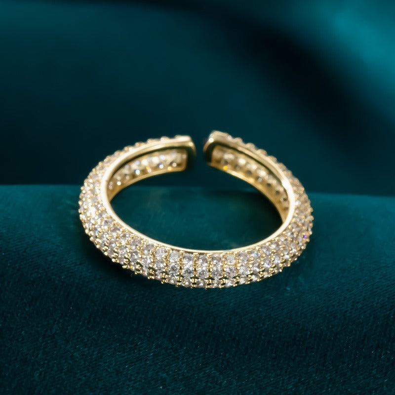 Bague de mariage ouverte, plaquée or