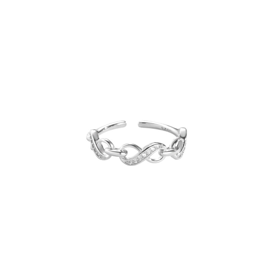 Bague chaîne "Amour Éternel", argent 925