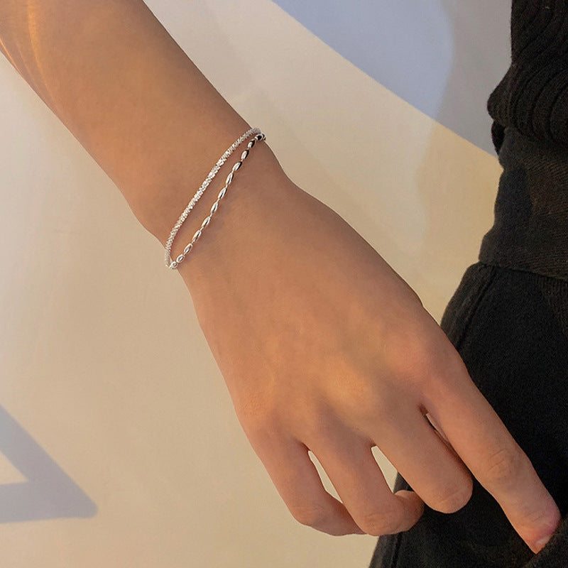 Bracelet gypsophile scintillant, argent 925
