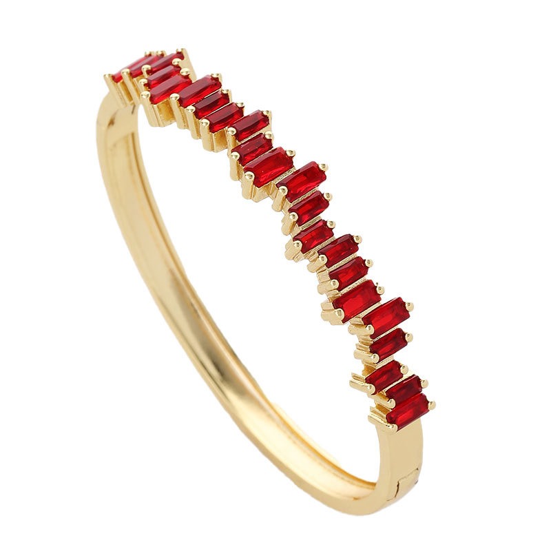 Bracelet zircon scintillant, cuivre