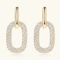 Boucles d'oreilles moissanite 2,16 carats, argent 925