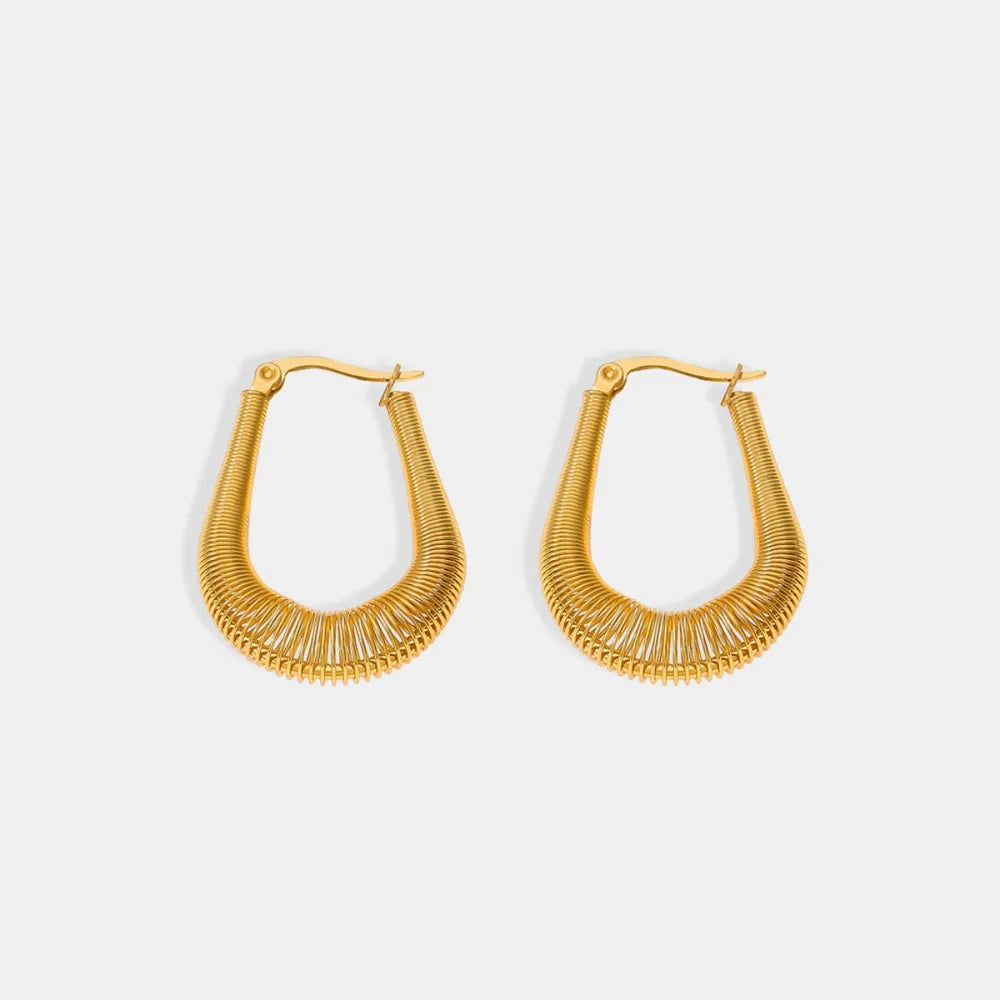 Boucles d'oreilles en U, acier titane