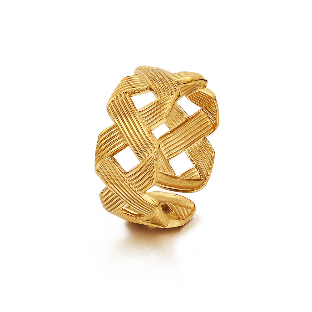 Bague ajustable personnalisée, style tendance