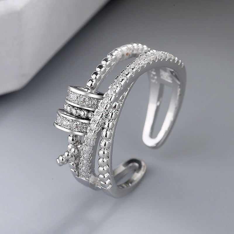 Bague anti-stress flexible multi-anneaux