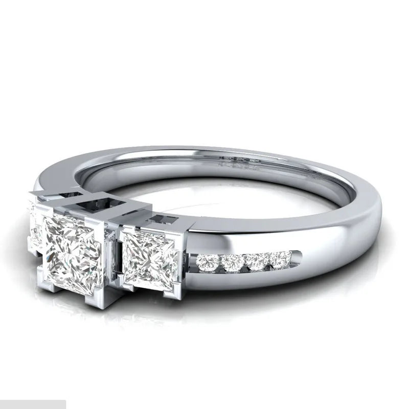 Bague classique pierres fines, argent 925